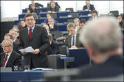 José Manuel Barroso devant le Parlement européen le 16 novembre 2011 © European Union 2011 PE-EP/Pietro Naj-Oleari