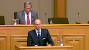 Luc Frieden devant la Chambre à la veille de l'ouverture du débat sur le projet de budget 2012, le 7 décembre 2011
