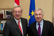 Entrevue entre Jean-Claude Junckeret Jean-Pierre Masseret, le 1er décembre 2011 à Luxembourg