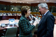 Jean Asselborn en conversation avec la HR pour la politique extérieure de l'UE, Catherine Ashton source: Consilium