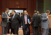 Jean-Claude Juncker arrive à l'Eurogroupe du 23 janvier 2012 source: SIP
