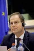 Le vice-premier ministre hongrois Tibor Navracsics lors de l'audition de la commission LIBE du PE sur la situation en Hongrie, le 9 février 2012 source: PE