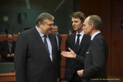 Evangelos Venizelos, François Baroin et Luc Frieden lors de l'Eurogroupe du 20 février 2012 (c) Conseil de l'UE