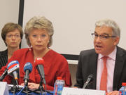 Viviane Reding et Laurent Mosar, président de la Chambre des députés, le 12 mars 2012 à Luxembourg