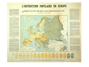 Une carte de l'instruction populaire en  Europe au 19 e siècle, conférence de Daniel Tröhler  à l'IPW sur l'Europe -espace d'éducation et société du savoir, 22-23 mars 2012 à Luxembourg