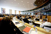 Les représentants de la troïka UE-BCE-FMI devant les eurodéputés le 27 mars 2012 © European Union 2012 PE-EP