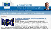 L'annonce de la Commission de l'examen qu'elle entend mener des mesures fiscales applicables pour les travailleurs transfrontaliers à la une du site d'Algirdas Semeta le 2 avril 2012