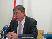 Le ministre de l'Intérieur, Jean-Marie Halsdorf, lors du Conseil JAI du 26 avril 2012