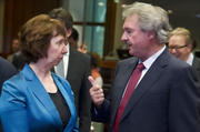 Catherine Ashton et Jean Asselborn lors du Conseil Affaires étrangères du 14 mai 2012 (c) Le Conseil de l'UE