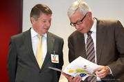 Robert Dennewald, président de la FEDIL (à gauche) lors de la réunion de Businesseurope avec Herman Van Rompuy, le 26 juin 2012  source:consilium