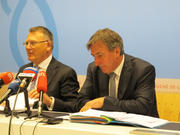 Nicolas Schmit, ministre de l'Immigration, et Jean-.Marie Halsdorf, ministre de l'Intérieur, Conseil JAI du 7 juin 2012 à Luxembourg