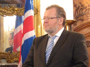 Össur Skarphedinsson, ministre islandais des Affaires étrangères, lors de sa visite à Luxembourg, le 21 juin 2012