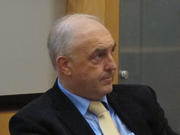 Charles Goerens, membre du Parlement européen (ALDE), le 10 oc tobre 2012, lors de la conférence de rentrée académique 2012 du Programme "Gouvernance européenne" de l'Université du Luxembourg