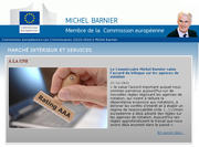 L'accord du trilogue sur les agences de notation à la une du site web du commissaire Michel Barnier le 28 novembre 2012