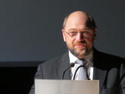 Le président du PE, Martin Schulz, lors de sa conférence au CNA à Dudelange, le 3 décembre 2012