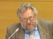 Jean-Claude Reding, président de la Chambre des salariés, lors du débat "Quel droit de vote pour les étrangers au Luxembourg?", le 29 janvier 2013 à Luxembourg