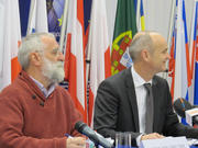 Serge Kollwelter et Georges Bingen lors de la présentation de l'Alliance 2013 à la Maison de l'Europe le 21 janvier 2013