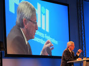 Le Premier ministre Jean-Claude Juncker lors de son intervention à la réception du Nouvel An de la FEDIL, le 15 janvier 2013