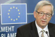Jean-Claude Juncker devant la presse au Parlement européen à l'issue de sa discussion avec les députés de la commission ECON le 10 janvier 2013 © European Union 2013 EP
