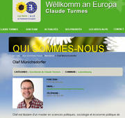 La page présentant Olaf Münichsdorfer, chef du bureau de Claude Turmes, sur le site web de l'eurodéputé