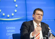 Maros Sefcovic à l'issue du Conseil Affaires générales du 4 février 2013 (c) Le Conseil de l'UE