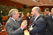 Antonio Tajani et Etienne Schneider lors du Conseil Compétitivité du 19 février 2013 (c) MECE