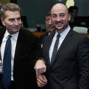 Gunther Oettinger et Etienne Schneider © Conseil européen
