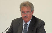 Jean Asselborn, au Collège européen de Bruges, le 19 février 2013, lors de sa conférence sur le populisme et le nationalisme en Europe