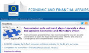Les propositions de la Commission à la une du site de la DG Affaires économiques et financières le 20 mars 2013