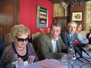 Conférence de presse des eurodéputés du CSV, le 22 mars 2013 à Luxembourg: Astrid Lulling, Frank Engel, Georges Bach