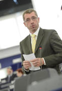 Frank Engel s'est exprimé au nom du groupe PPE sur la situation constitutionnelle en Hongrie le 17 avril 2013 © European Union 2013 - European Parliament