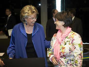 Viviane Reding et Octavie Modert au Conseil JAI du 6 juin 2013 (c) Conseil de l'UE