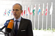 Luc Frieden à son arrivée à la réunion de l'Eurogroupe du 20 juin 2013 à Luxembourg (c) Conseil de l'UE