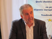 Georges Bach, député européen PPE, à la conférence de presse des six eurodéputés luxembourgeois, le 5 juillet 2013  à Luxembourg