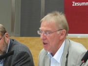 Raymond Hencks, membre du Conseil économique et social européen, à la table-ronde de la FNCTTFEL-Landesverband sur le 4e paquet ferroviaire, le 8 octobre 2013