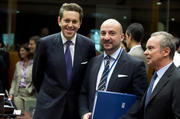 Etienne Schneider au Conseil Compétitivité du 25 septembre 2014 avec Harald Mahrer et Ferdinando Nelli Feroci (c) Conseil de l'UE