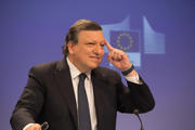 José Manuel Barroso lors de la conférence de presse qui a suivi la dernière réunion du Collège des commissaires qu'il a présidée le 29 octobre 2014 © Union européenne, 2014