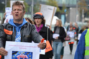Les agents contractuels de la Commission européenne entament un grève de trois jours pour protester contre leurs conditions de travail, le 10 octobre 2014 (source: Europaforum)