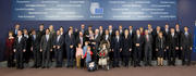 Les chefs d'Etat et de gouvernement de l'UE réunis à Bruxelles le 23 octobre 2014 (C) Le Conseil de l'UE