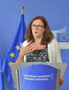 La commissaire européenne sortante en charge des Affaires intérieures, Cecilia Malmström, lors du Conseil JAI (Source: Commission)