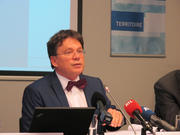 Serge Allegrezza, directeur du Statec, lors de la présentation de la note de conjoncture le 26 novembre 2014