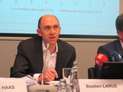 Bastien Larue, économiste du Statec, lors de la présentation de la note de conjoncture le 26 novembre 2014