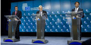 Maros Secovic et Claudio De Vincenti à l'issue du Conseil TTE du 9 décembre 2014 (c) Le Conseil de l'UE
