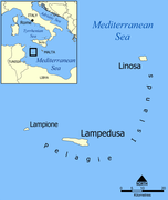 Lampedusa sur la carte