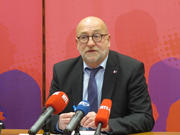 André Roeltgen, président de l'OGBL à Esch-sur-Alzette le 27 janvier 2015