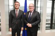 Félix Braz et Frans Timmermans à Bruxelles le 28 janvier 2015 (c) Union européenne 2015
