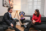 La commissaire européenne en charge du Commerce, Cecilia Malmström, lors de sa rencontre avec le Premier ministre, Xavier Bettel le 26 février 2015 (source: SIP, Zineb Ruppert)