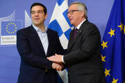 Le Premier ministre grec, Alexis Tsipras, a rencontré le 4 février 2015 Jean-Claude Juncker, président de la Commission européenne (Source : Commission)
