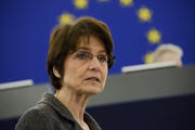 Marianne Thyssen, commissaire européenne en charge de l'Emploi, devant le Parlement européen le 10 février 2015 (source: Parlement)