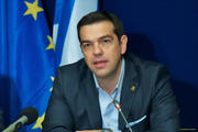 Le Premier ministre grec Alexis Tsipras lors du Conseil européen à Bruxelles le 12 février 2015 (c) Union européenne